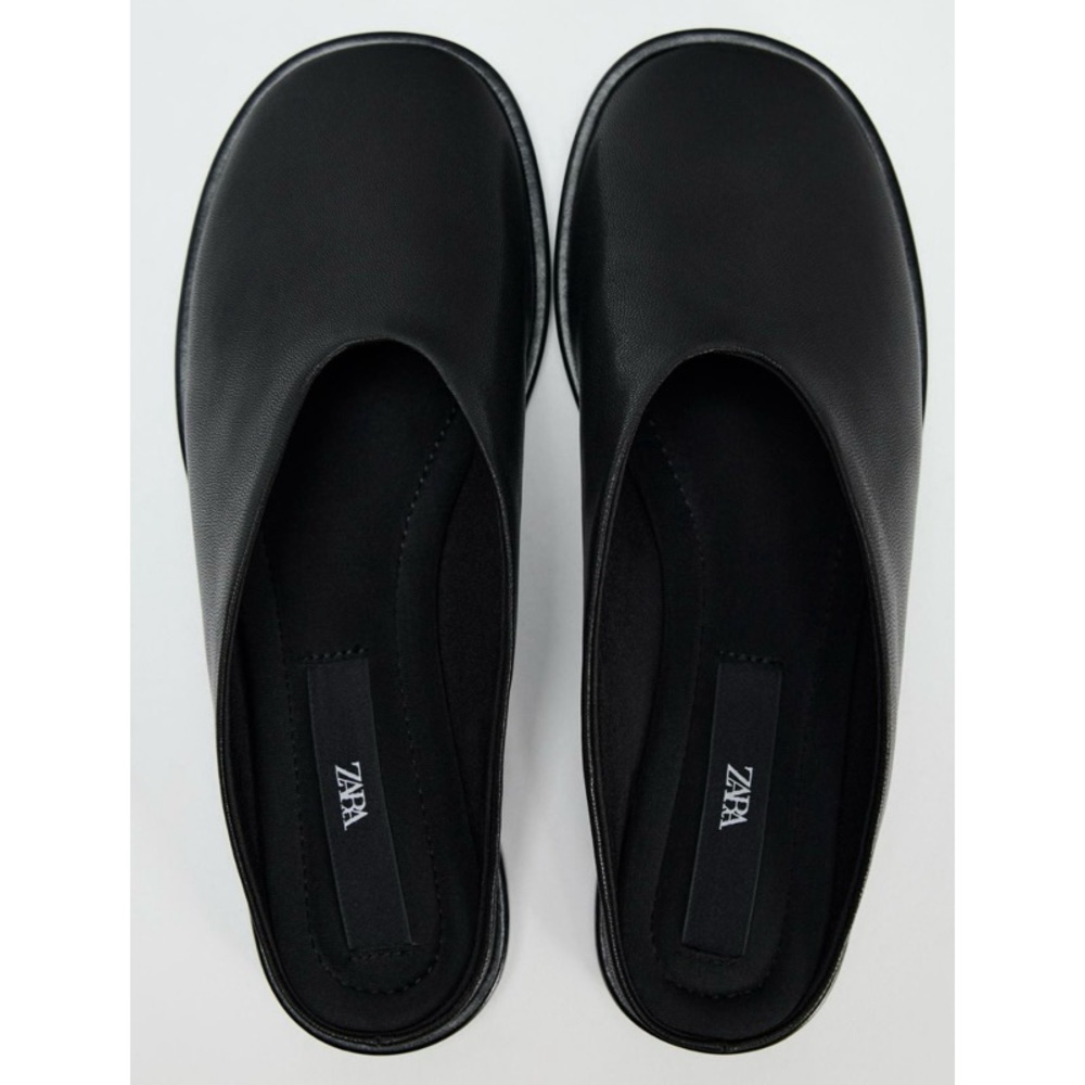 ZARA Women's Black Slip-On Ballet Flats